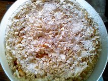 apple crumb tart unbaked
