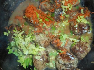lentil stew, turkey meatballs 005