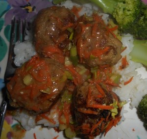 lentil stew, turkey meatballs 006