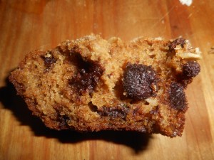 goodbyes and choco chip banana nut muffins 012