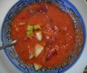 gazpacho and pork steak 012