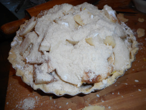 apple pear pie, squash, chicken and dumplings 012