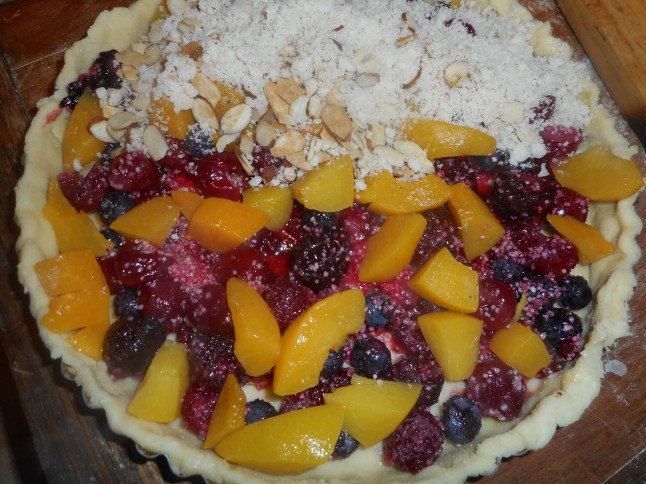 pulled pork tacos and berry berry tart 003