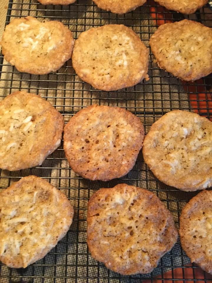 coconut cookies baked