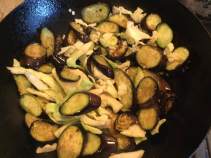 japanese eggplant, stir frying