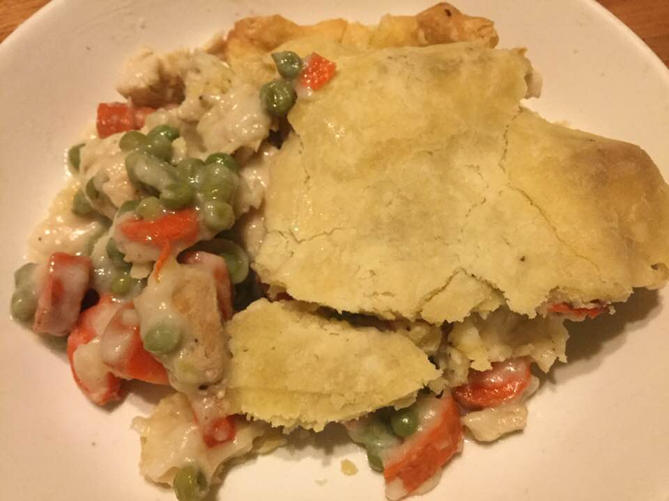 turkey pot pie on plate