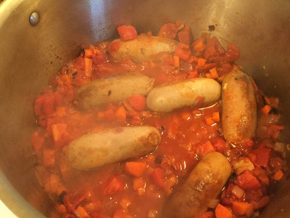 sausages in soup