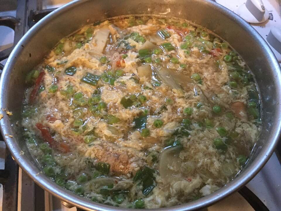 hot and sour soup in pot