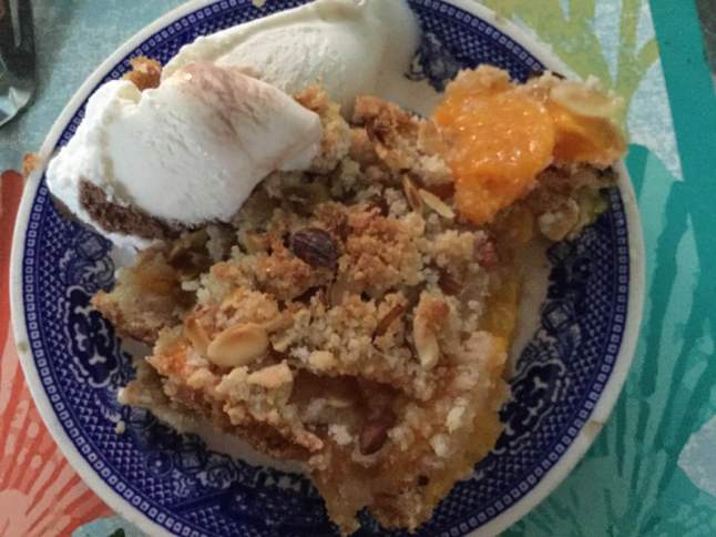 peach pie w ice cream
