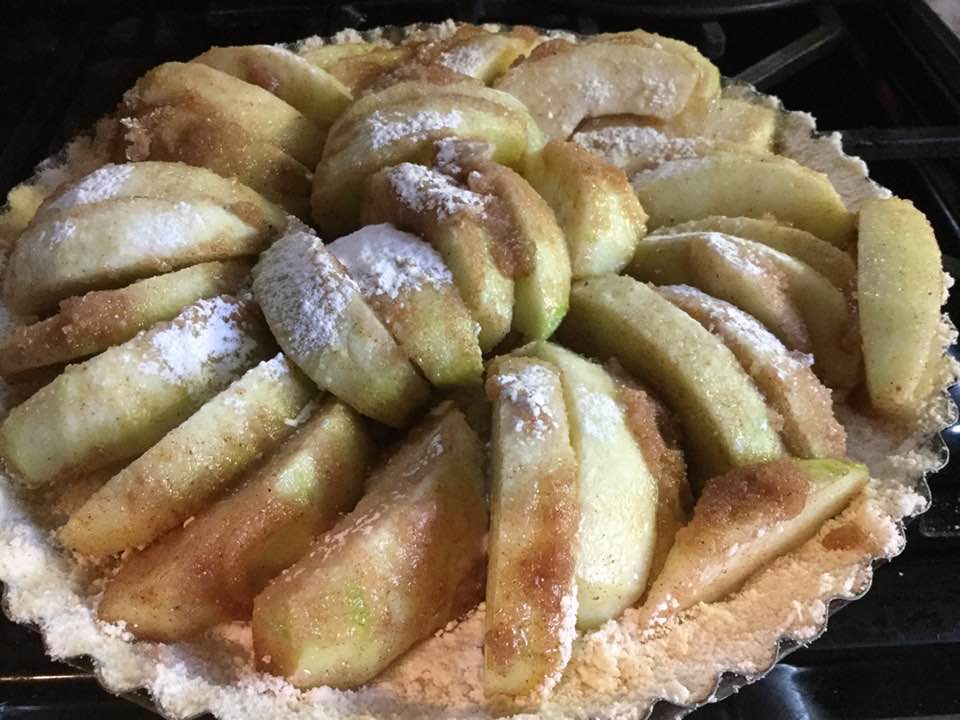 vegan apple tart unbaked