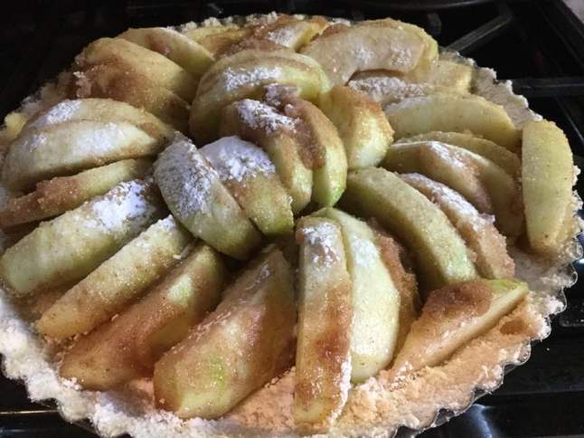 vegan apple tart unbaked